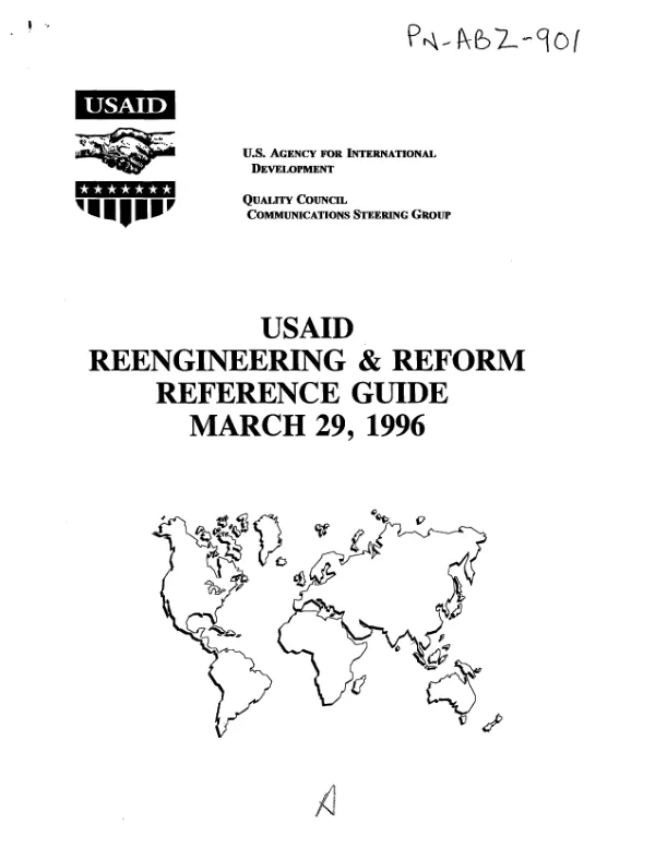 USAID reengineering and reform reference guide