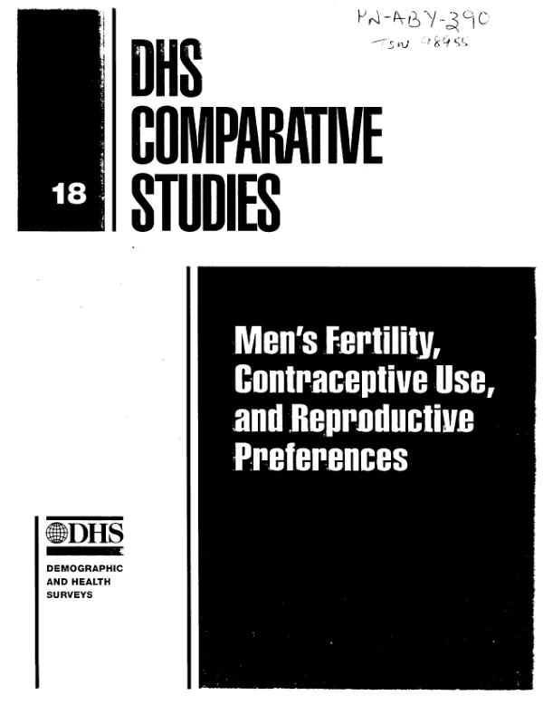 Men"s fertility, contraceptive use, and reproductive preferences