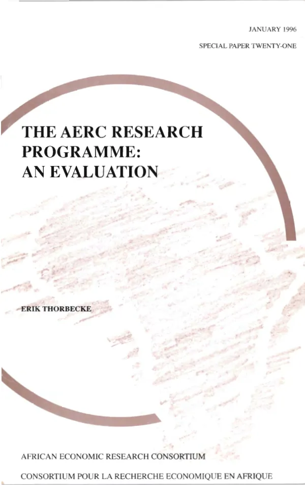 The AERC research programme : an evaluation