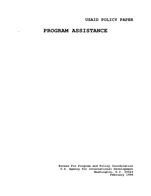 Program assistance