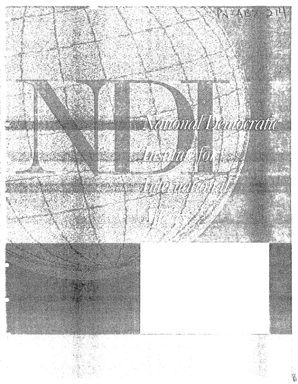 NDI electoral law assessment mission to Mali -- preliminary report