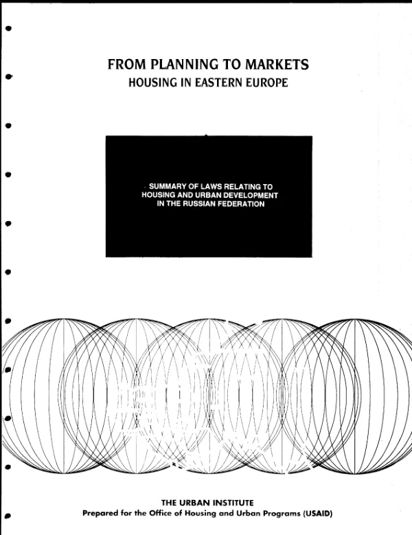 Summary of laws relating to housing and urban development in the Russian Federation