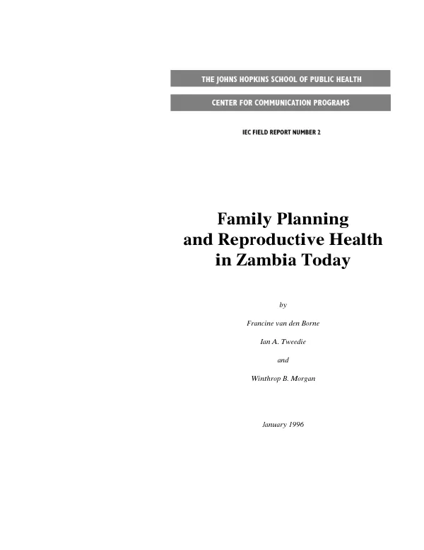 Family planning and reproductive health in Zambia today