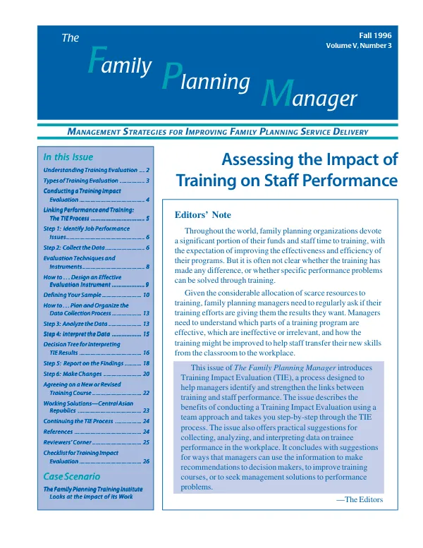 Assessing the impact of training on staff performance
