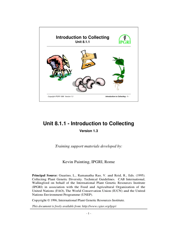 Introduction to collecting, unit 8.1.1, version 1.3