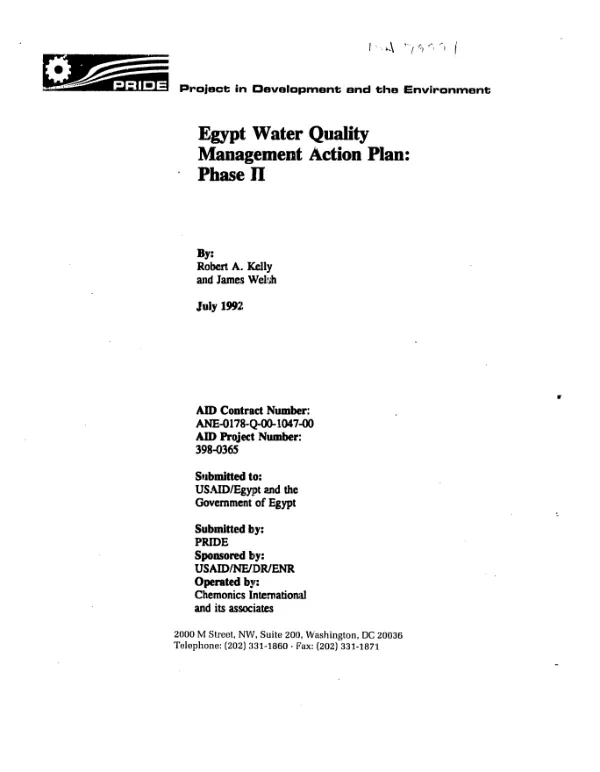 Egypt water quality management action plan : phase II