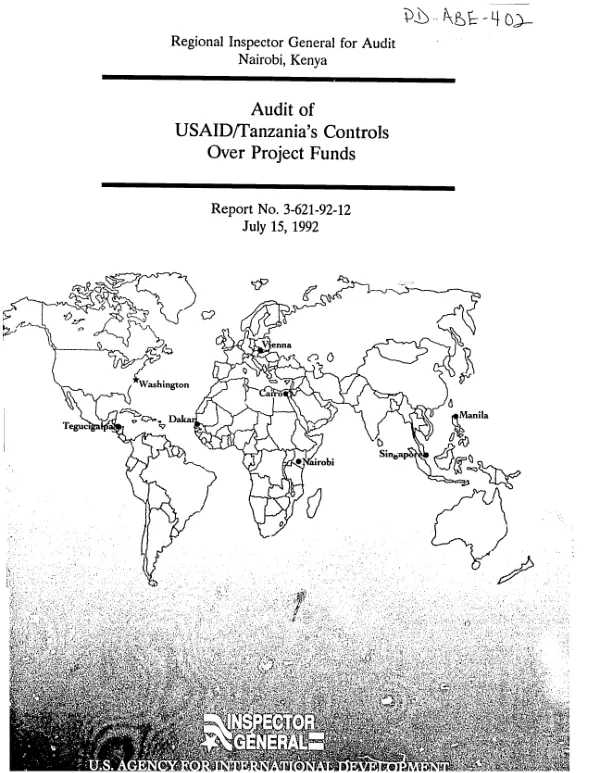 Audit of USAID/Tanzania"s controls over project funds