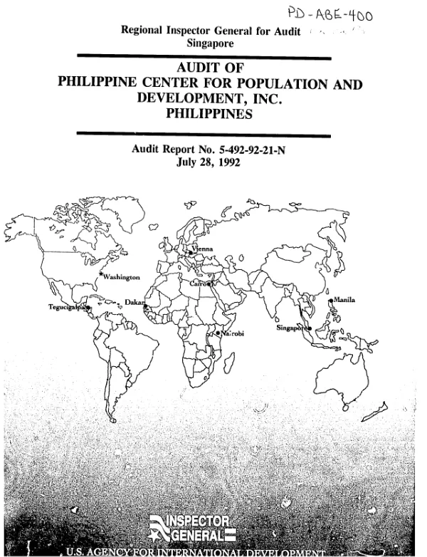 Audit of Philippine Center for Population and Development, Inc., Philippines