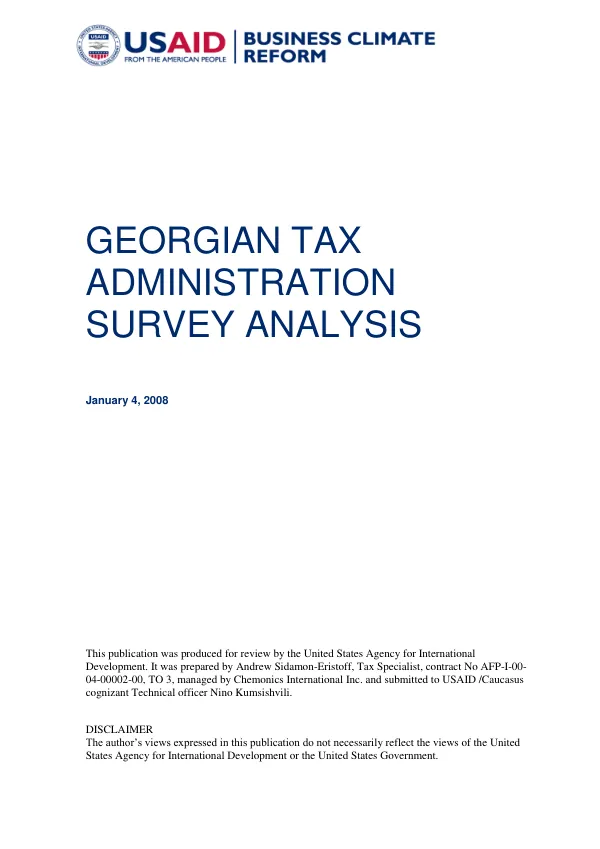 Georgian Tax Administration survey analysis