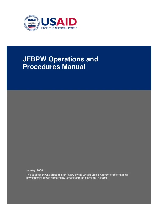 JFBPW operations and procedures manual