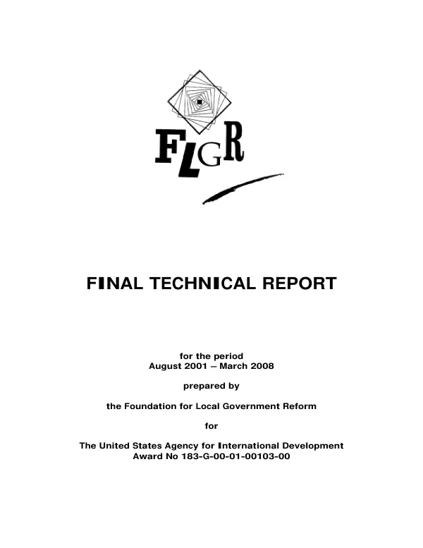 Final technical report for the period August 2001-March 2008
