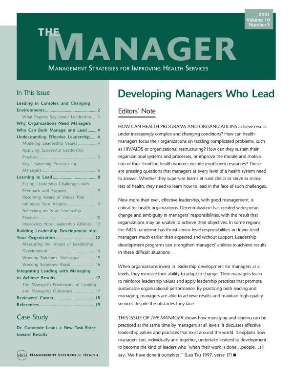 Developing managers who lead