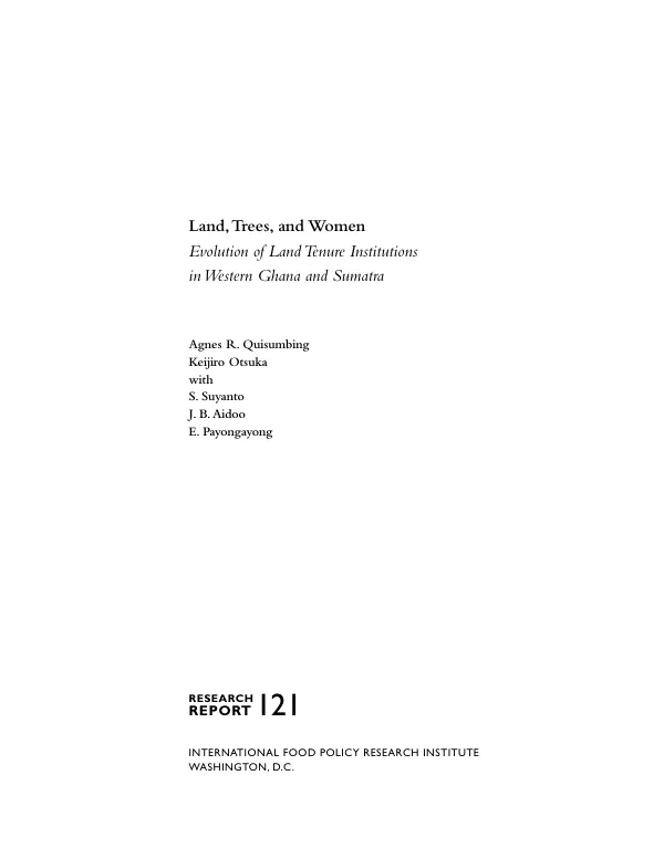 Land, trees, and women : evolution of land tenure institutions in Western Ghana and Sumatra