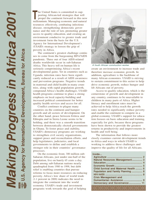 Making progress in Africa 2001