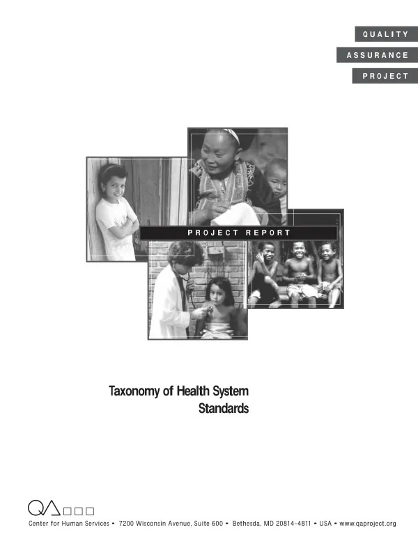 Taxonomy of health system standards