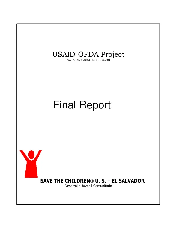 USAID-OFDA [temporary shelter project] : project no. 519-A-00-01-00084-00 -- final report