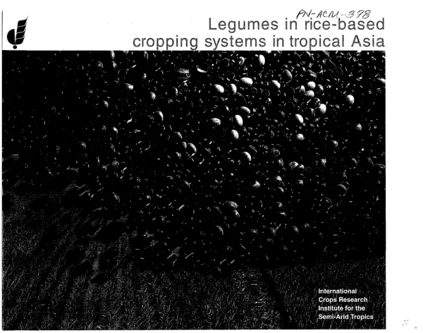 Legumes in rice-based cropping systems in tropical Asia : constraints and opportunities