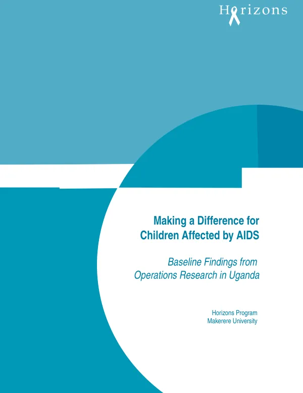 Making a difference for children affected by AIDS : baseline findings from operations research in Uganda