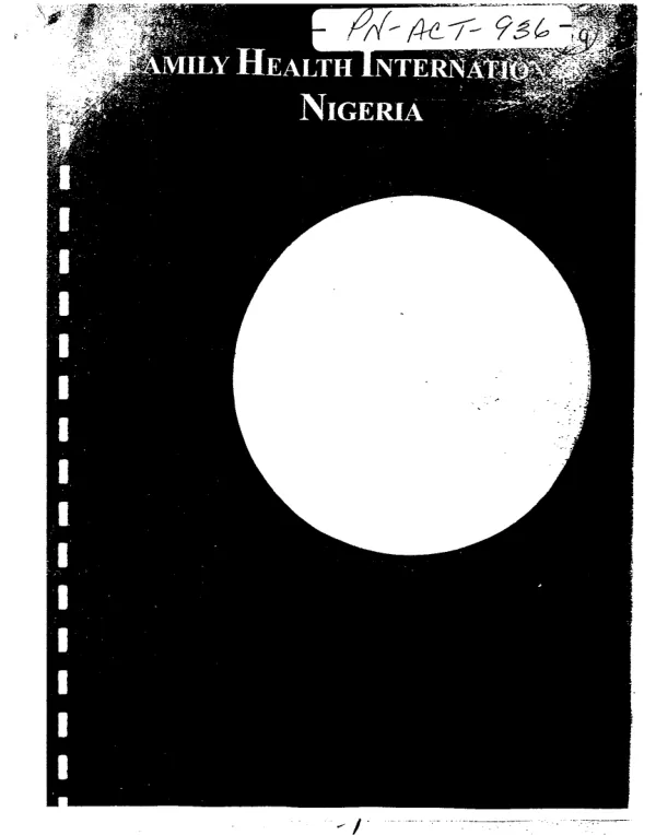 Report of rapid assessment in selected LGAs [local government areas], Taraba State, Nigeria