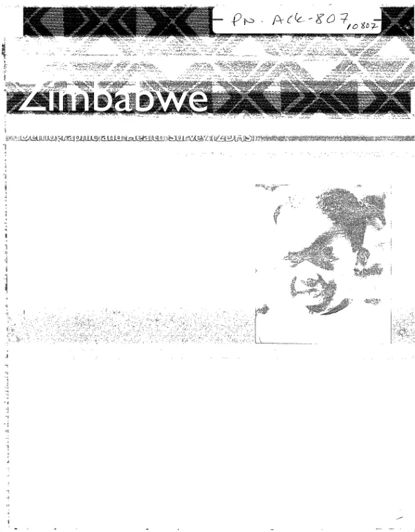 Zimbabwe demographic and health survey (ZDHS) 1999 : key findings report