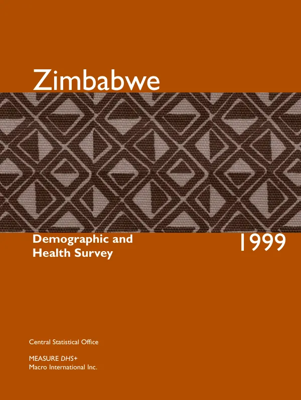 Zimbabwe demographic and health survey [ZDHS] 1999
