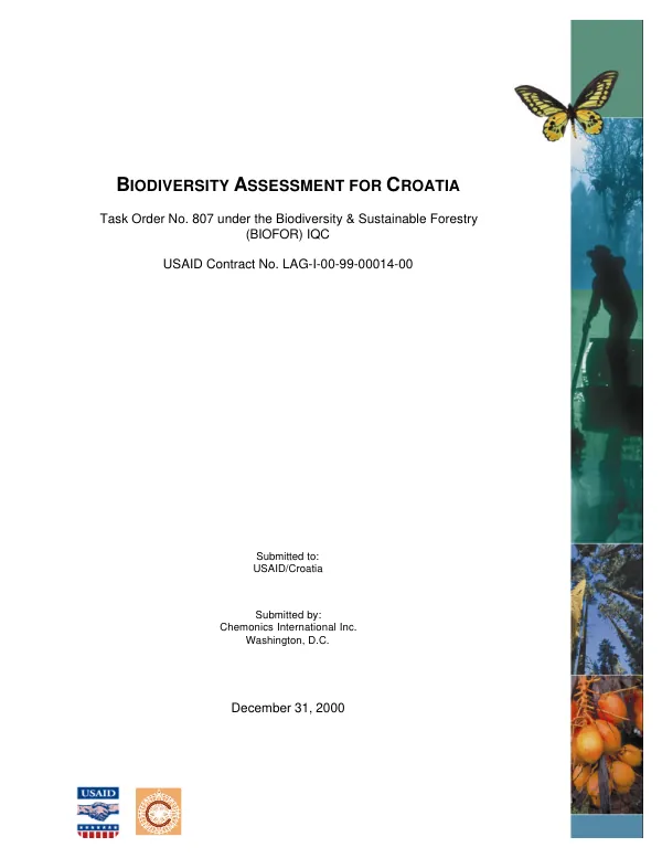 Biodiversity assessment for Croatia