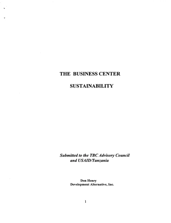 Business Center sustainability