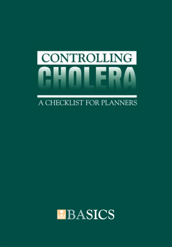 Controlling cholera : a checklist for planners