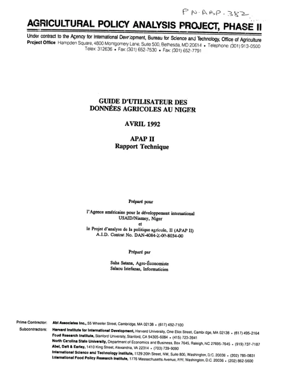 Project assistance completion report : International Executive Service Corps (IESC) -- project no. 515-0257
