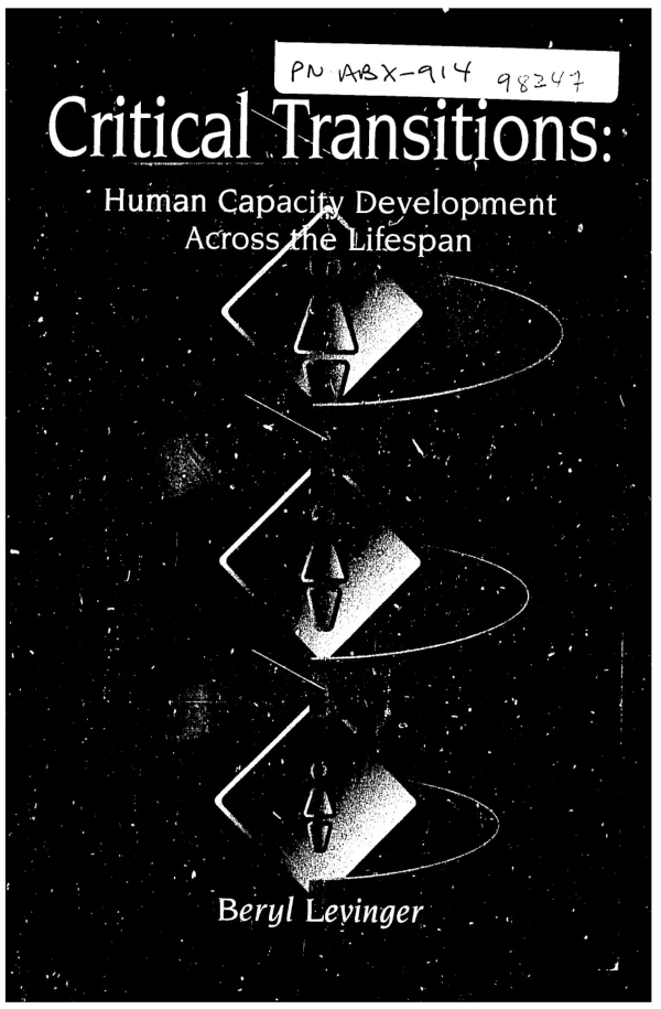 Critical transitions : human capacity development across the lifespan