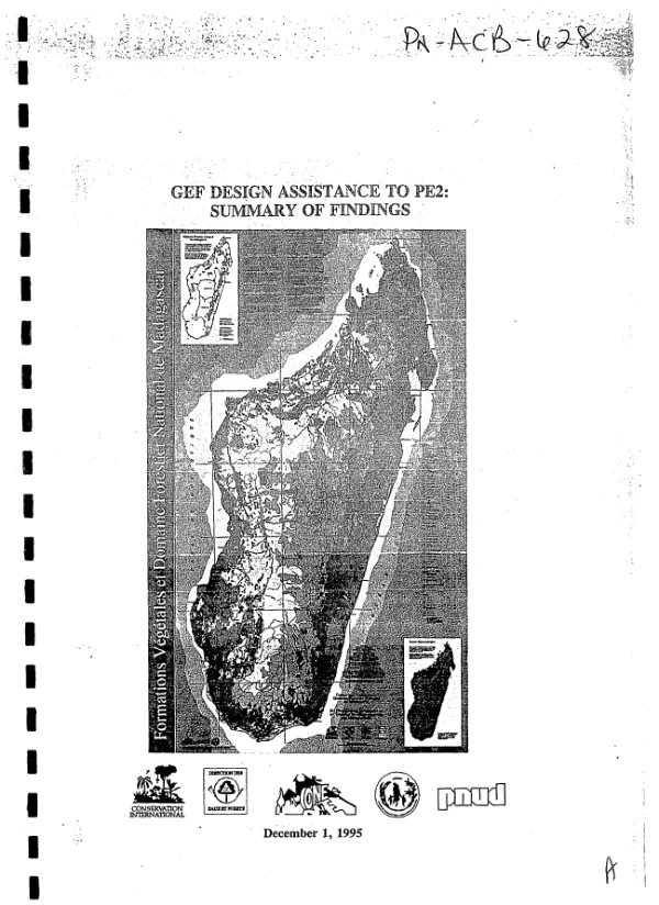 GEF design assistance to PE2 [Madagascar environmental action plan, phase 2] : summary of findings