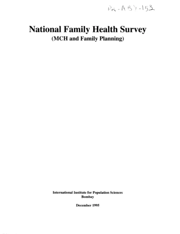 National family health survey (MCH [mother child health] and family planning) : Meghalaya -- 1993 summary report