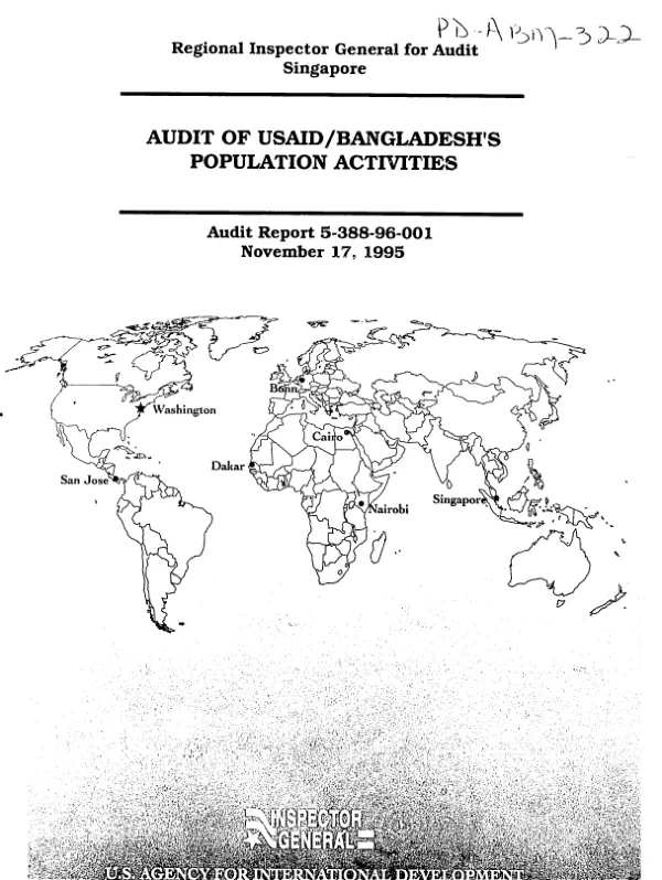 Audit of USAID/Bangladesh"s population activities