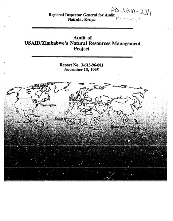 Audit of USAID/Zimbabwe"s natural resources management project