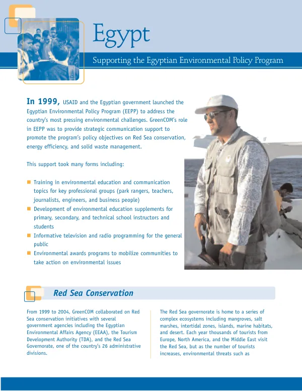 Egypt : supporting the Egyptian environmental policy program