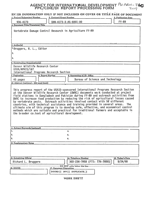 Natural disaster lessons learned : a review of other donor disaster assistance documentation