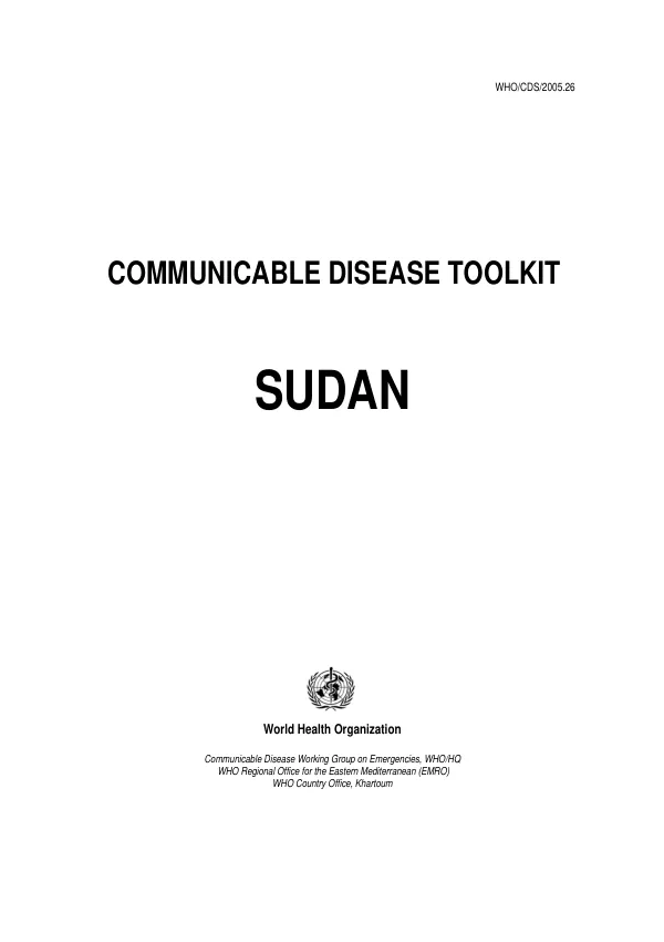Communicable disease toolkit : Sudan