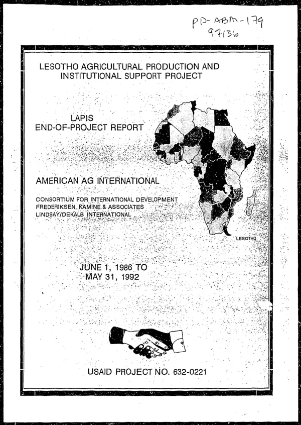 Community based health/nutrition emergency prevention project : Malanje [Malange], Angola -- final report, November 2002-April 2004