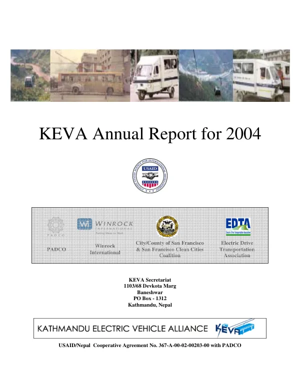 KEVA [Kathmandu Electric Vehicle Alliance] annual report for 2004