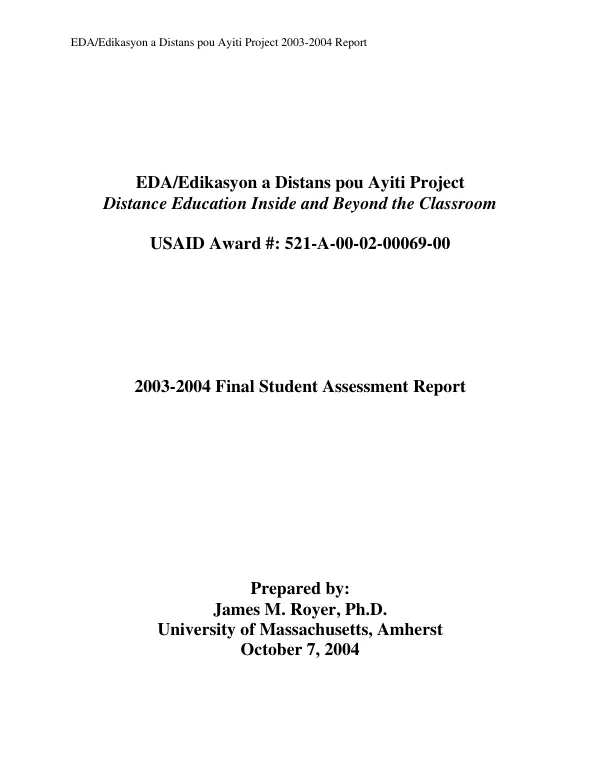 Distance education inside and beyond the classroom