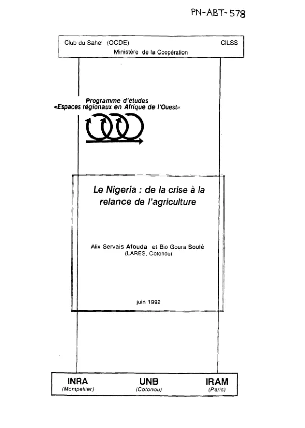 Nigeria : de la crise a la relance de l"agriculture
