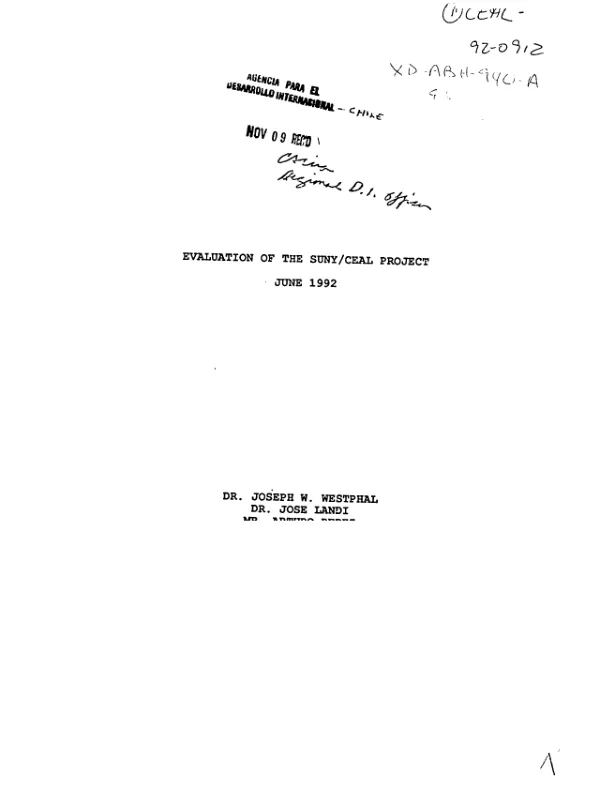 Evaluation of the SUNY/CEAL project