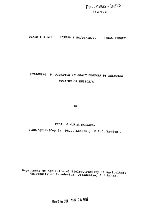 Program for the immediate improvement of primary health care : amendment no. 2