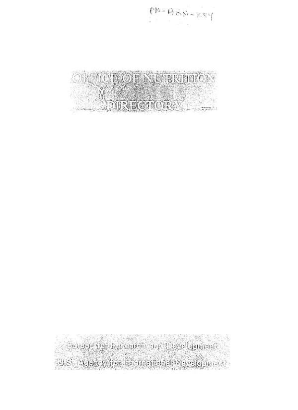 Office of Nutrition directory