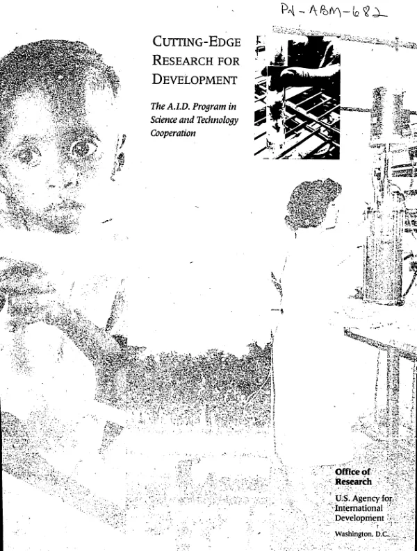 Cutting-edge research for development : the A.I.D. program in science and technology cooperation