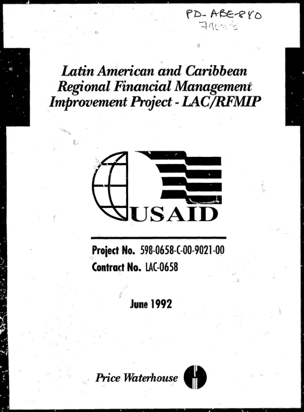 Latin America and Caribbean regional financial management improvement project - LAC/RFMIP [: final report]