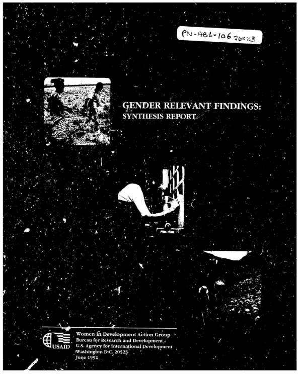 Gender relevant findings : synthesis report