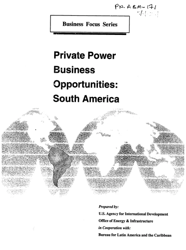 Private power business opportunities : South America