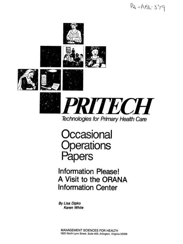 Information please! : a visit to the ORANA Information Center