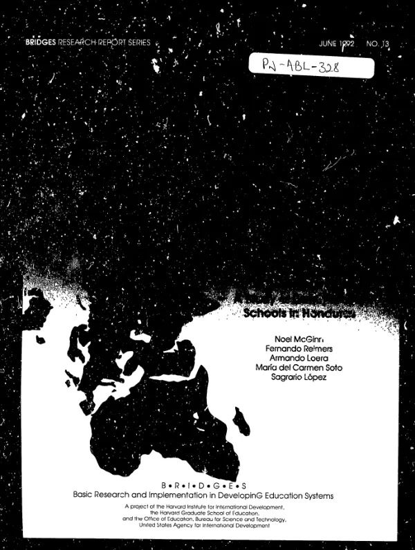 Why do children repeat grades? : a study of rural primary schools in Honduras